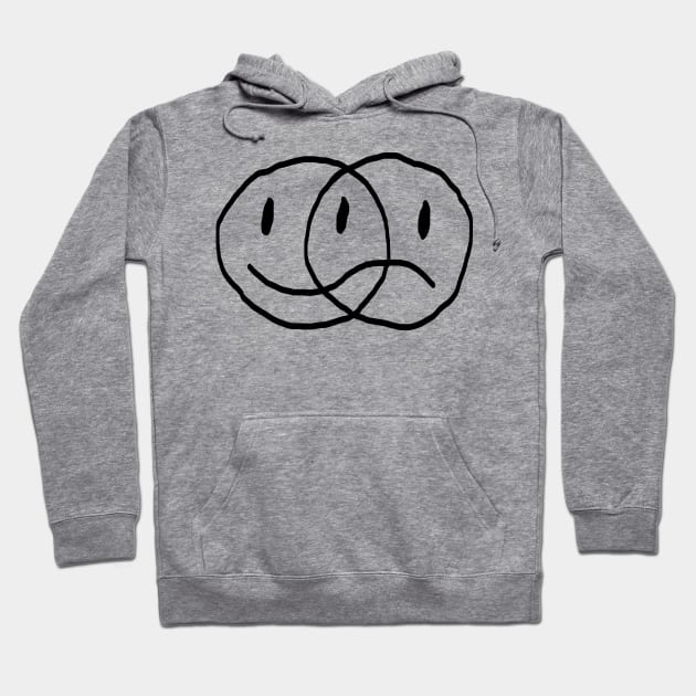 HAPPY N SAD BLACK Hoodie by CharlieCreator